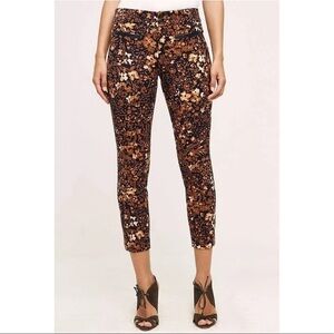 Anthropologie the Essential Slim Floral Pants